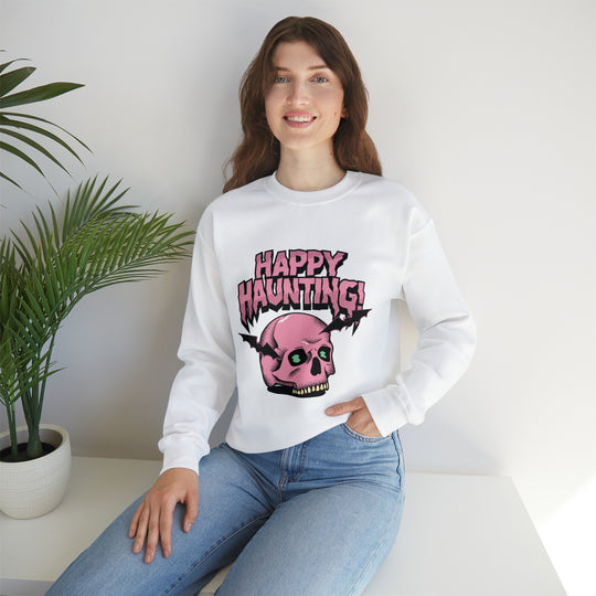 Happy Haunting Unisex Heavy Blend™ Crewneck Sweatshirt - Wave Fusions