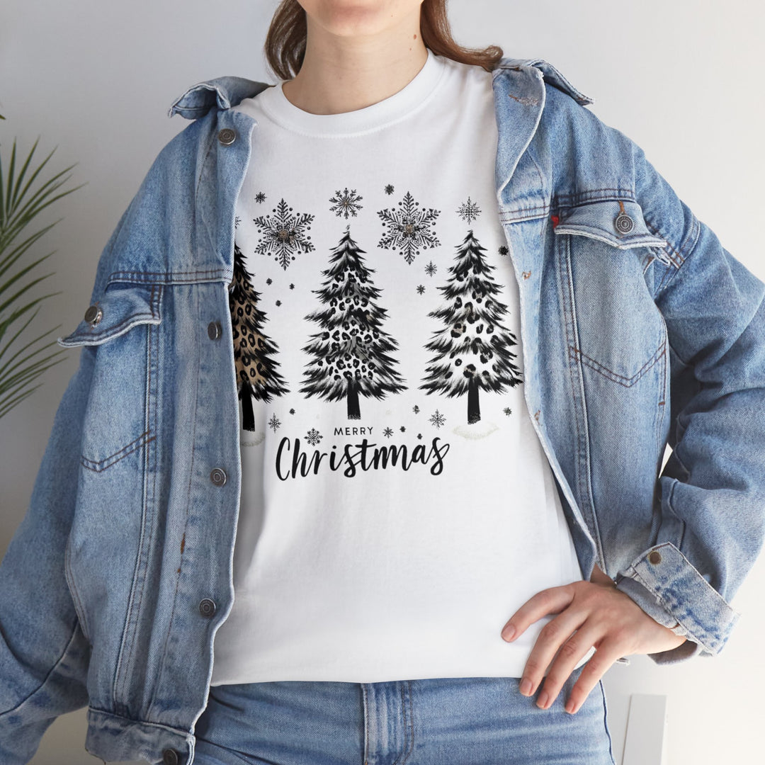 Snow Merry Christmas tree Unisex T Shirt - Wave Fusions