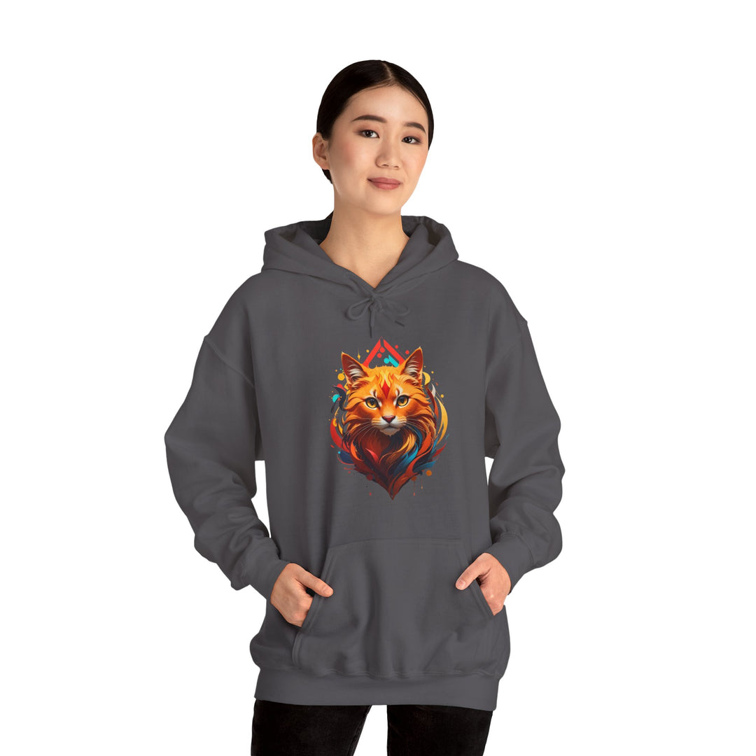 Flame Spirit Cat Hoodie - Wildfire Whiskers