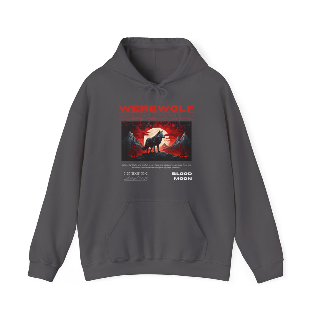 Blood Moon Werewolf Hoodie- Moonlit Mountain Lore