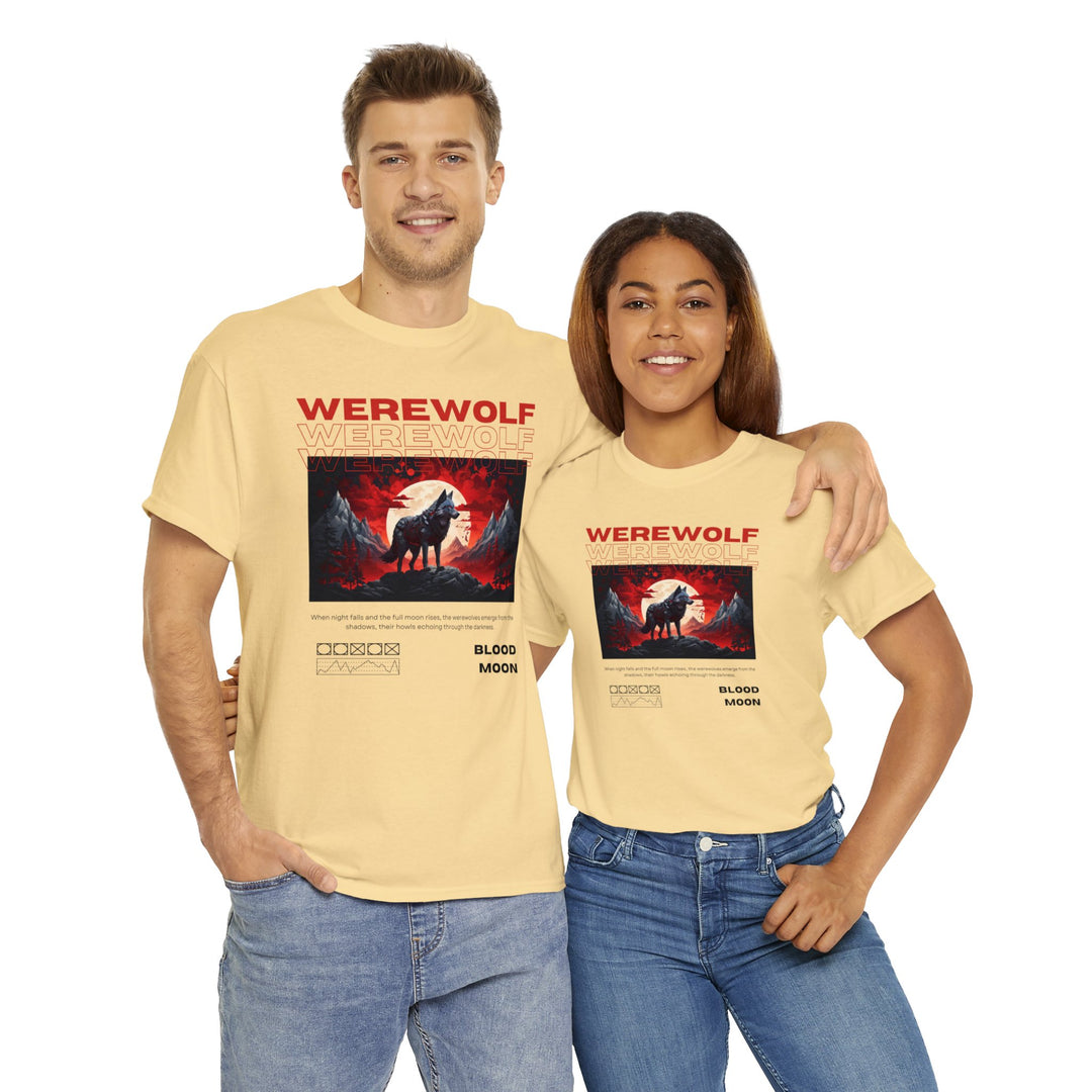 Blood Moon Werewolf T-Shirt - Moonlit Mountain Lore