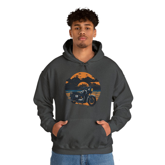 Vintage Bike Unisex Heavy Blend™ Hooded Sweatshirt - Wave Fusions