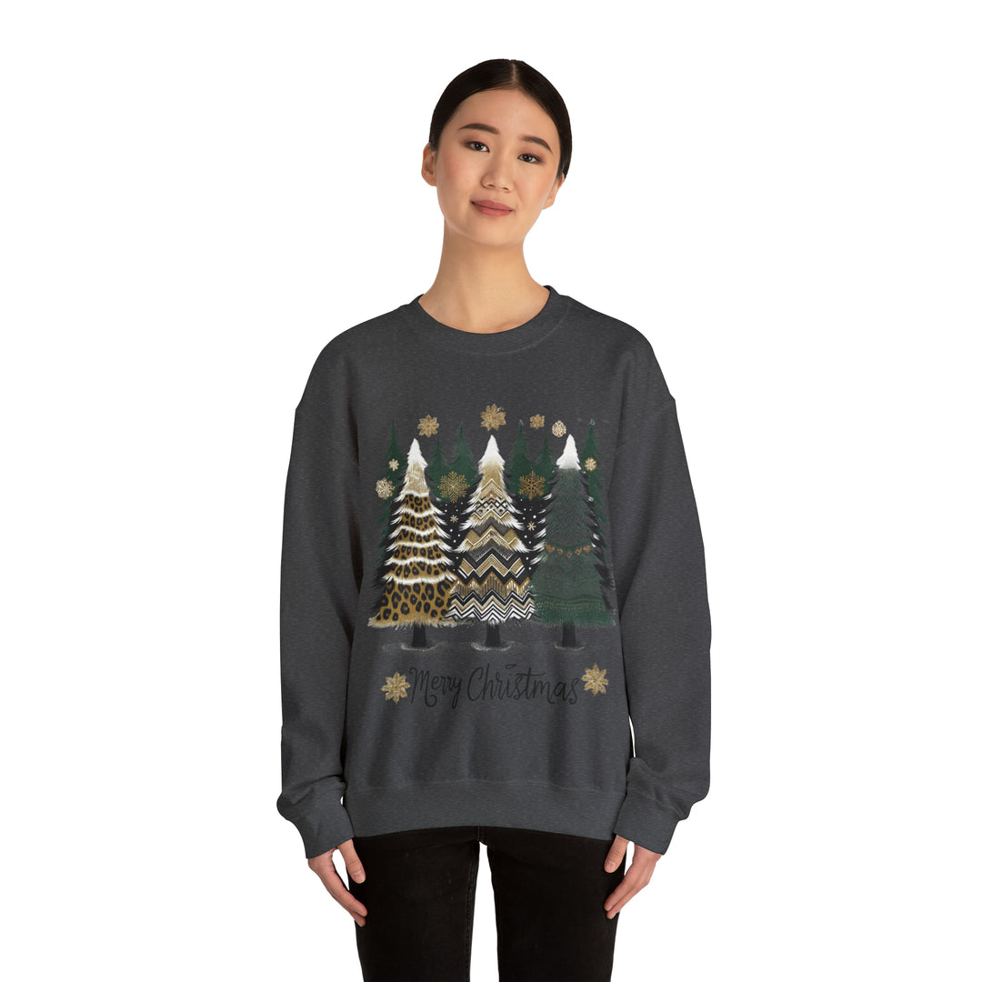 Designed Christmas Trees Unisex Sweatshirt - Wave Fusions