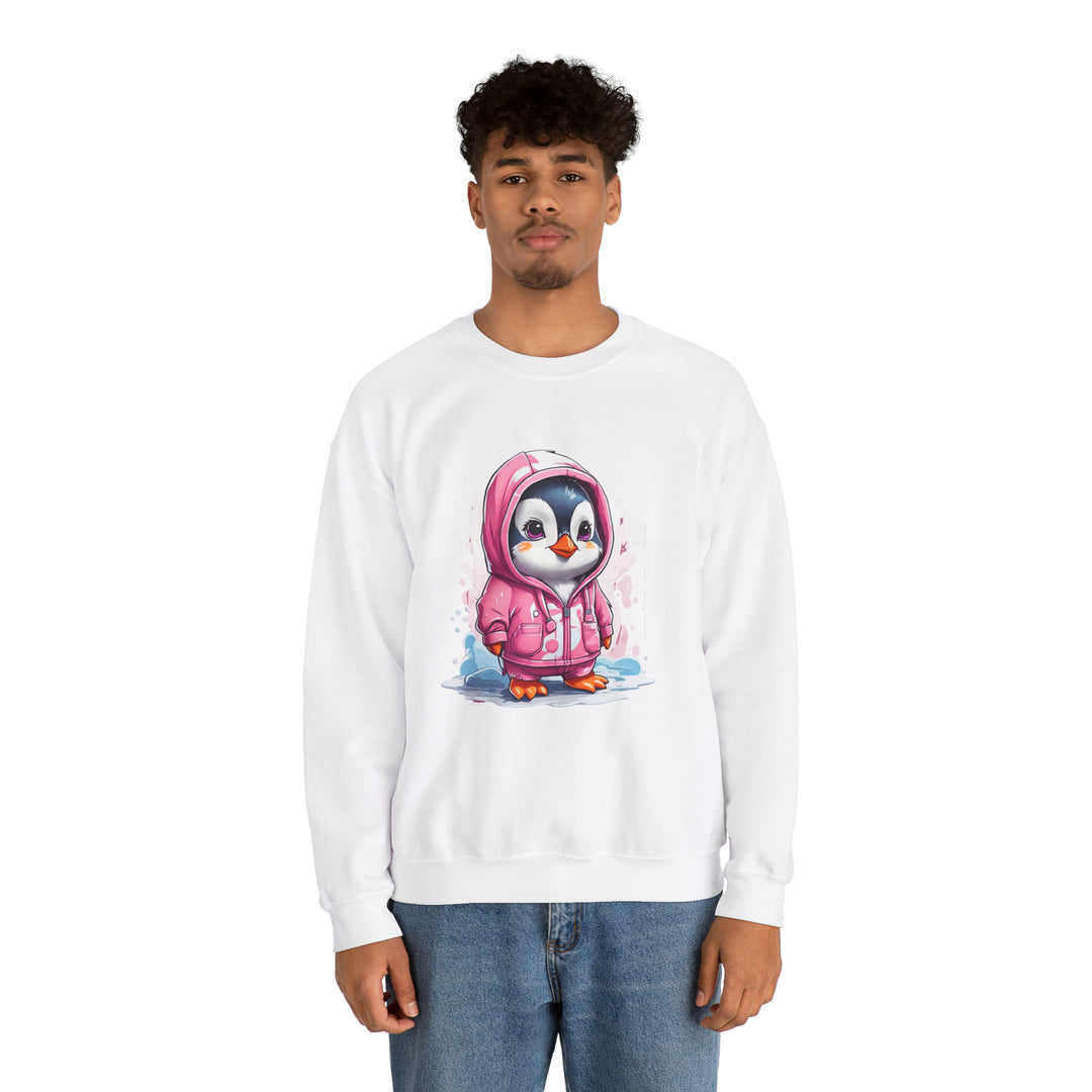 Penguin Unisex Heavy Blend™ Crewneck Sweatshirt - Wave Fusions