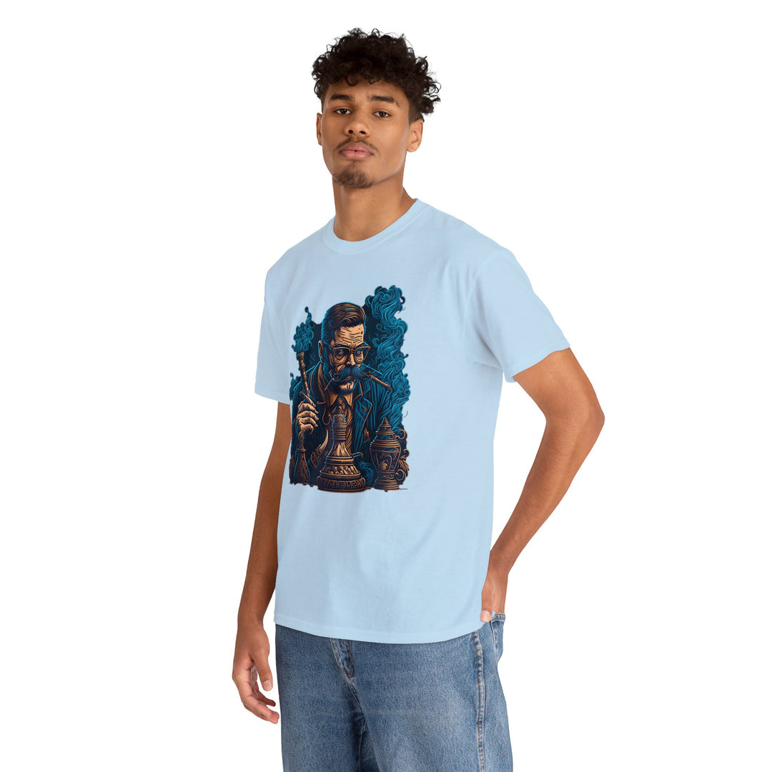 Smoking Man Unisex Heavy Cotton Tee - Wave Fusions