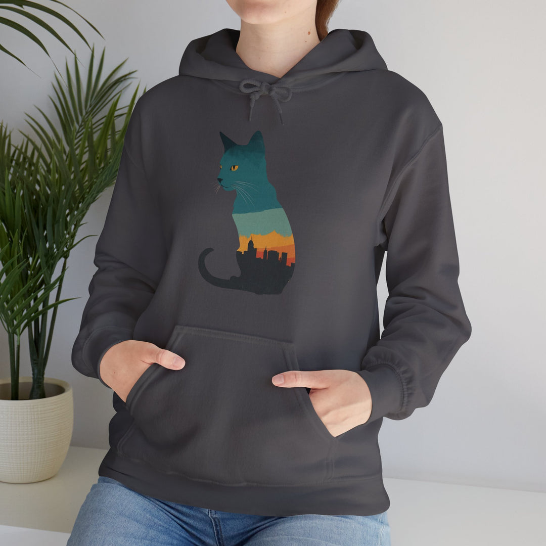 Cityscape Cat Hoodie - Metropolitan Purr Line