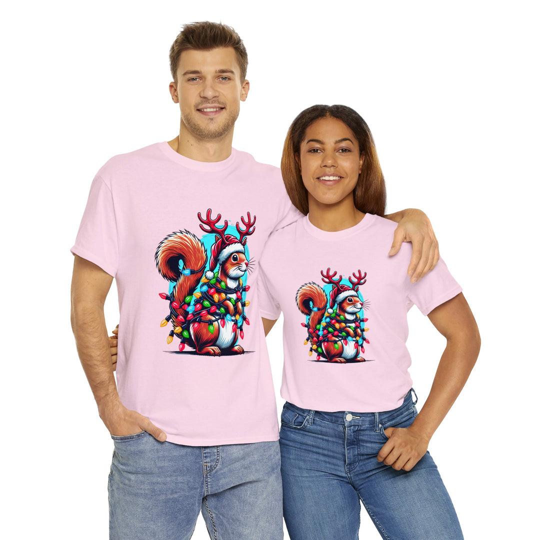 Christmas Squirrel Unisex T Shirt - Wave Fusions