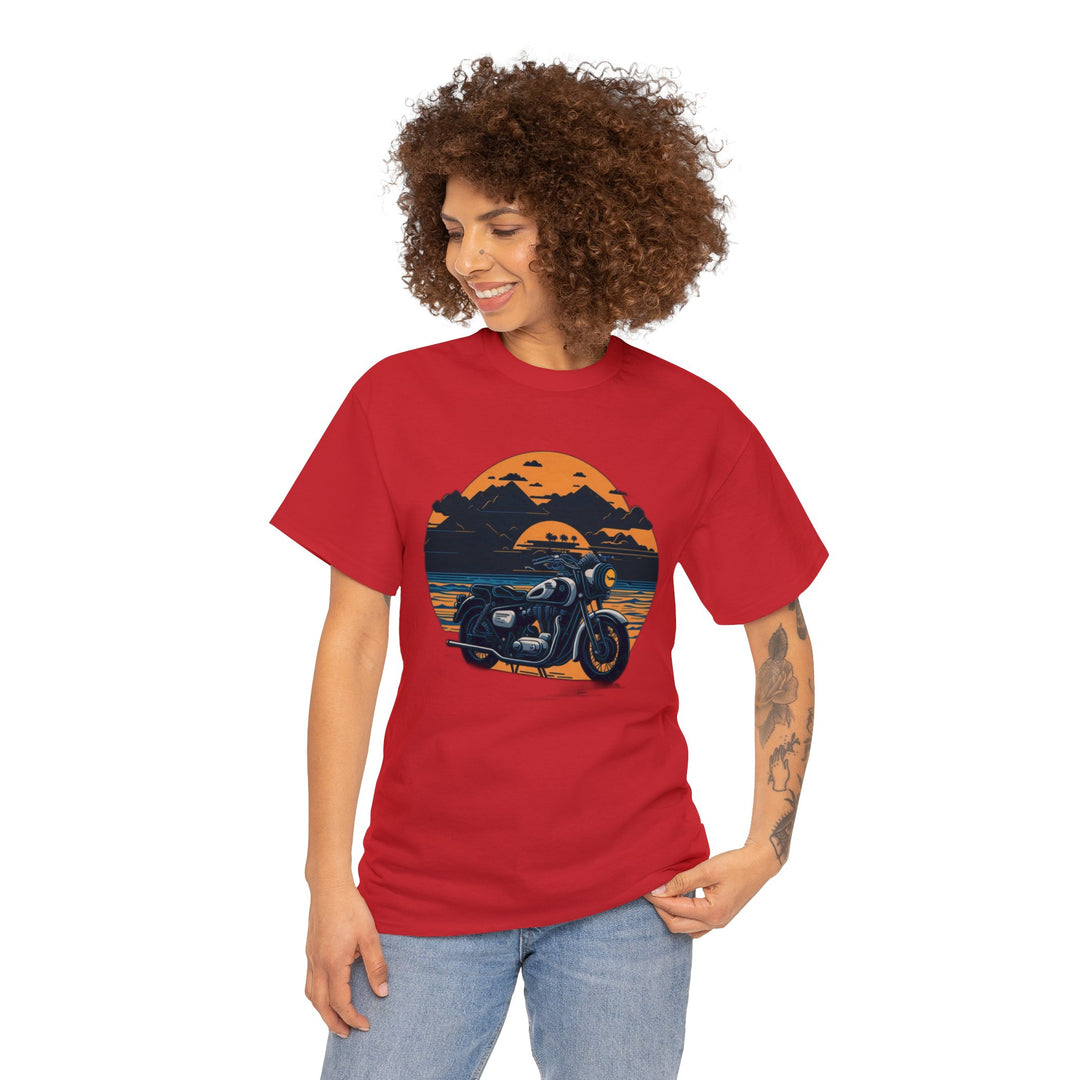 Vintage Bike Unisex Heavy Cotton Tee - Wave Fusions