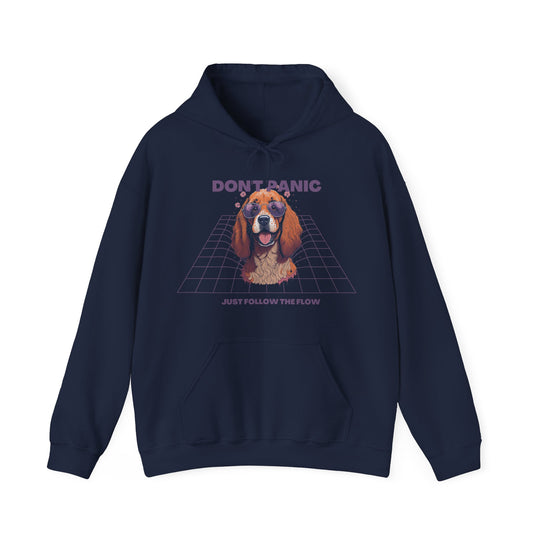 Don't Panic Just Follow The Flow Dog  Hoodie - Chill Wear