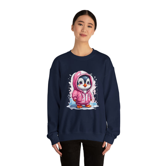 Penguin Unisex Heavy Blend™ Crewneck Sweatshirt - Wave Fusions