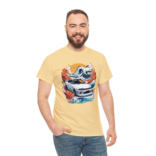 Autumn Wave Sports Car T-shirt - Vintage City Fashion