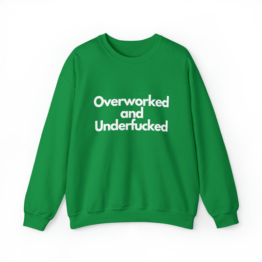 Overworked and Underfucked Unisex Heavy Blend™ Crewneck Sweatshirt - Wave Fusions