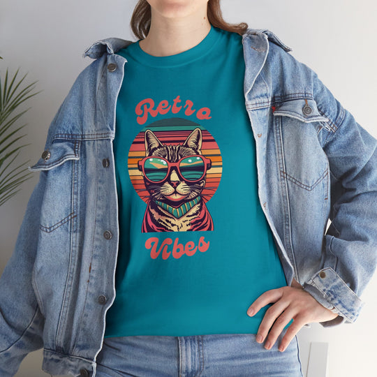 Cool Cat Retro Vibes T-Shirt  - Retro Radiance Edition