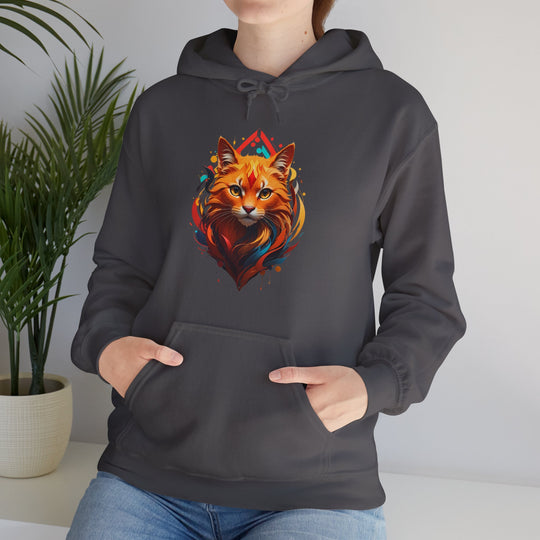 Flame Spirit Cat Hoodie - Wildfire Whiskers