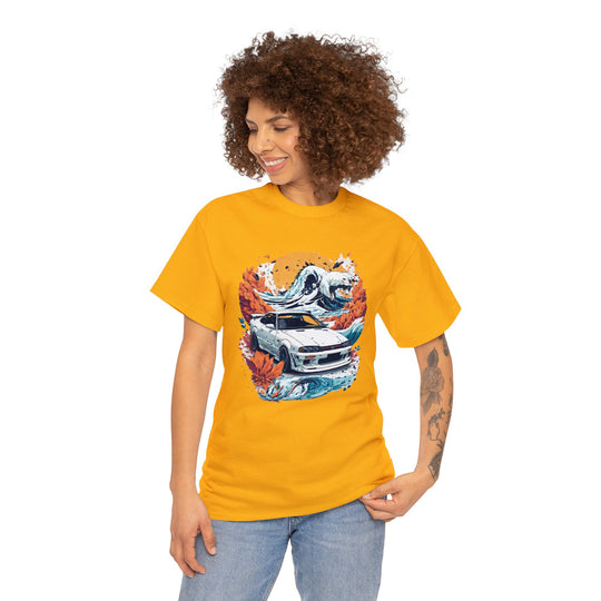 Autumn Wave Sports Car T-shirt - Vintage City Fashion