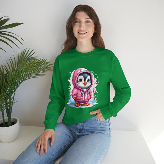 Penguin Unisex Heavy Blend™ Crewneck Sweatshirt - Wave Fusions