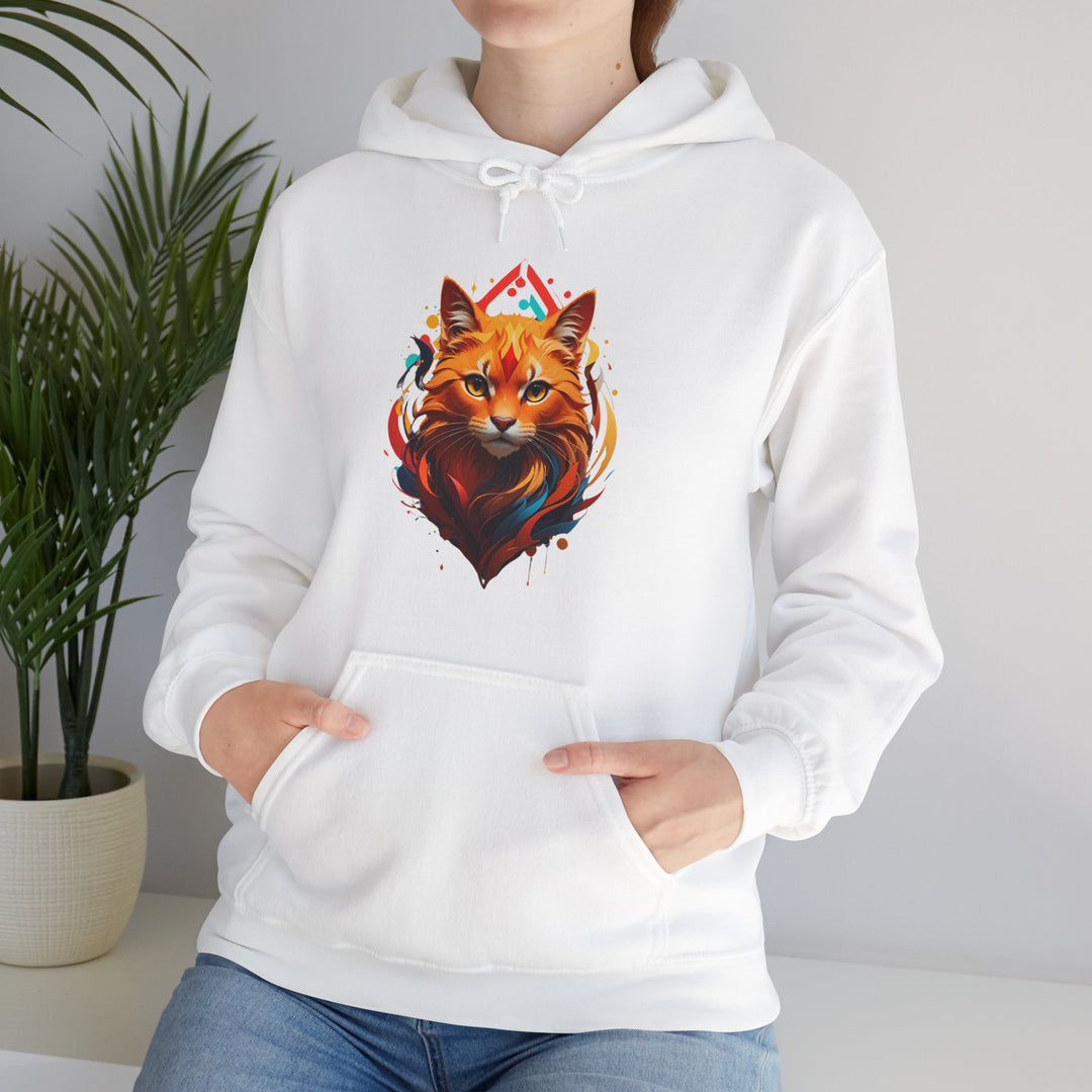 Flame Spirit Cat Hoodie - Wildfire Whiskers