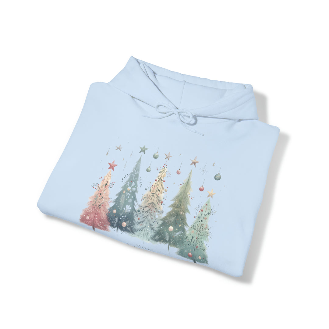 Enchanted Christmas Forest Ornaments Trees Unisex Hoodie - Wave Fusions