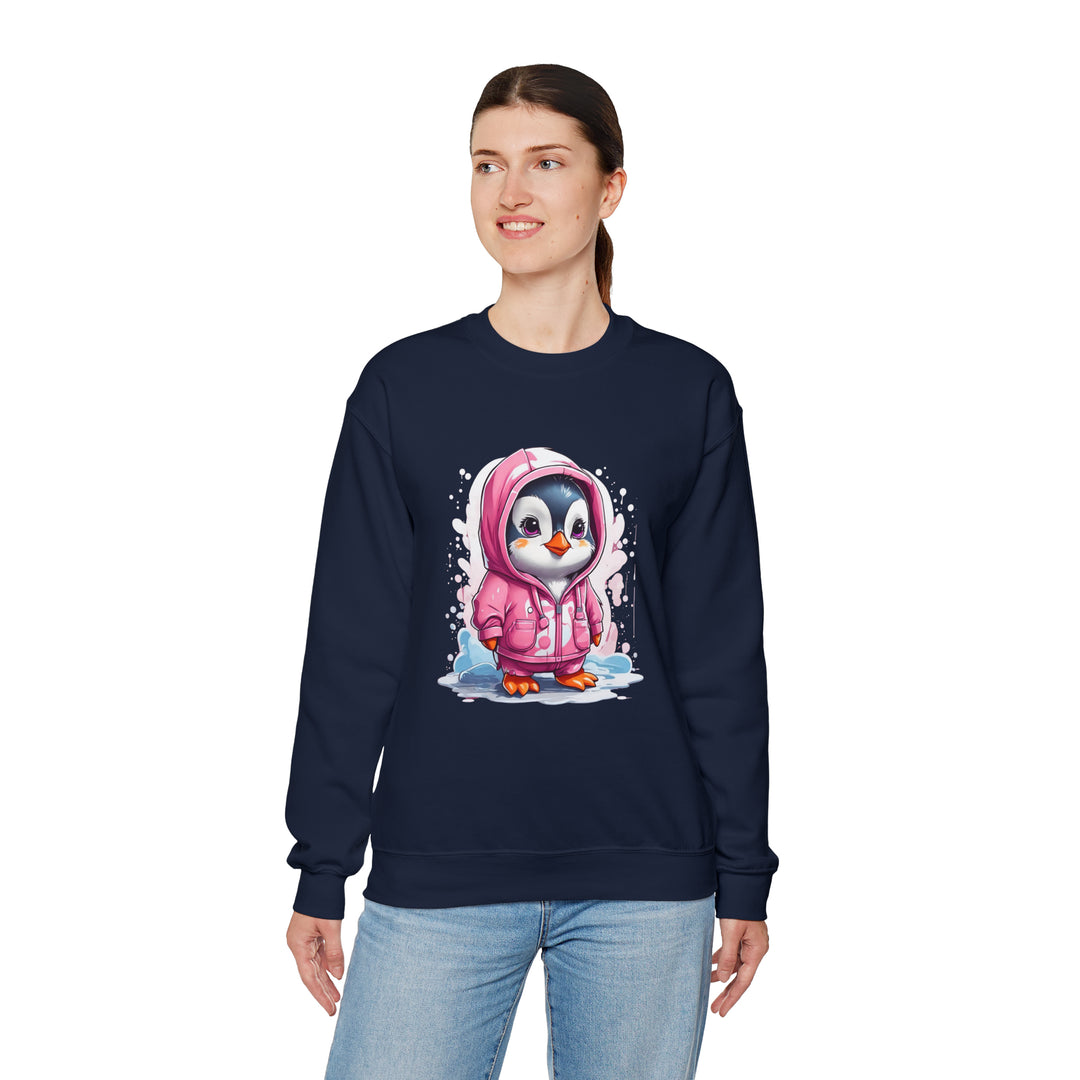 Penguin Unisex Heavy Blend™ Crewneck Sweatshirt - Wave Fusions