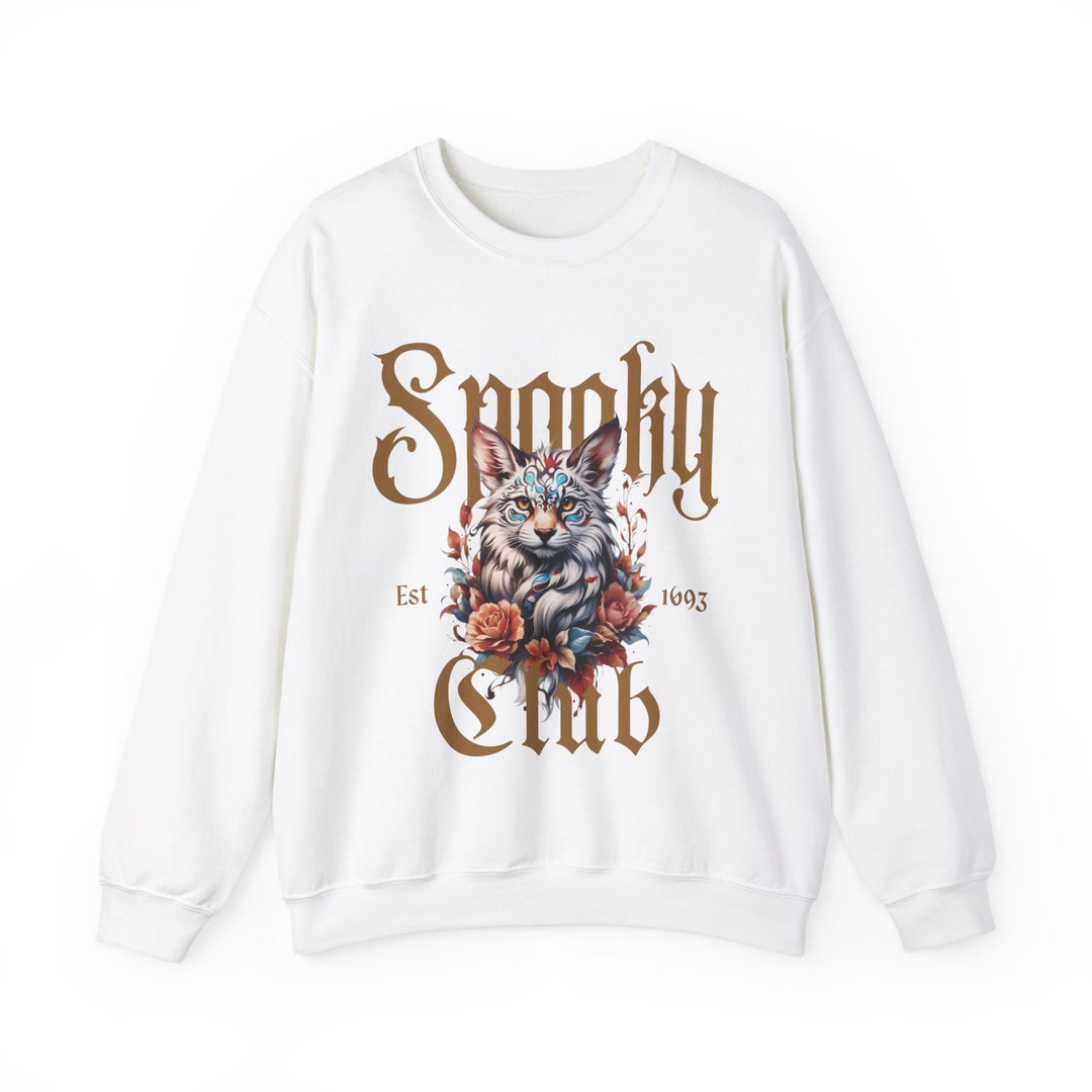 Spooky Club Floral Feline Cat Sweatshirt - Spooky Club Charm