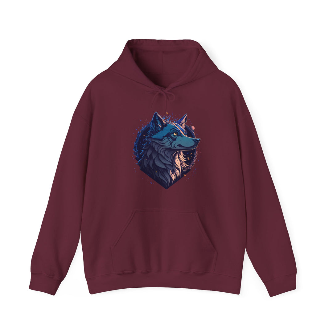 Lone Wolf Majesty Hoodie - Vibrant Wilderness