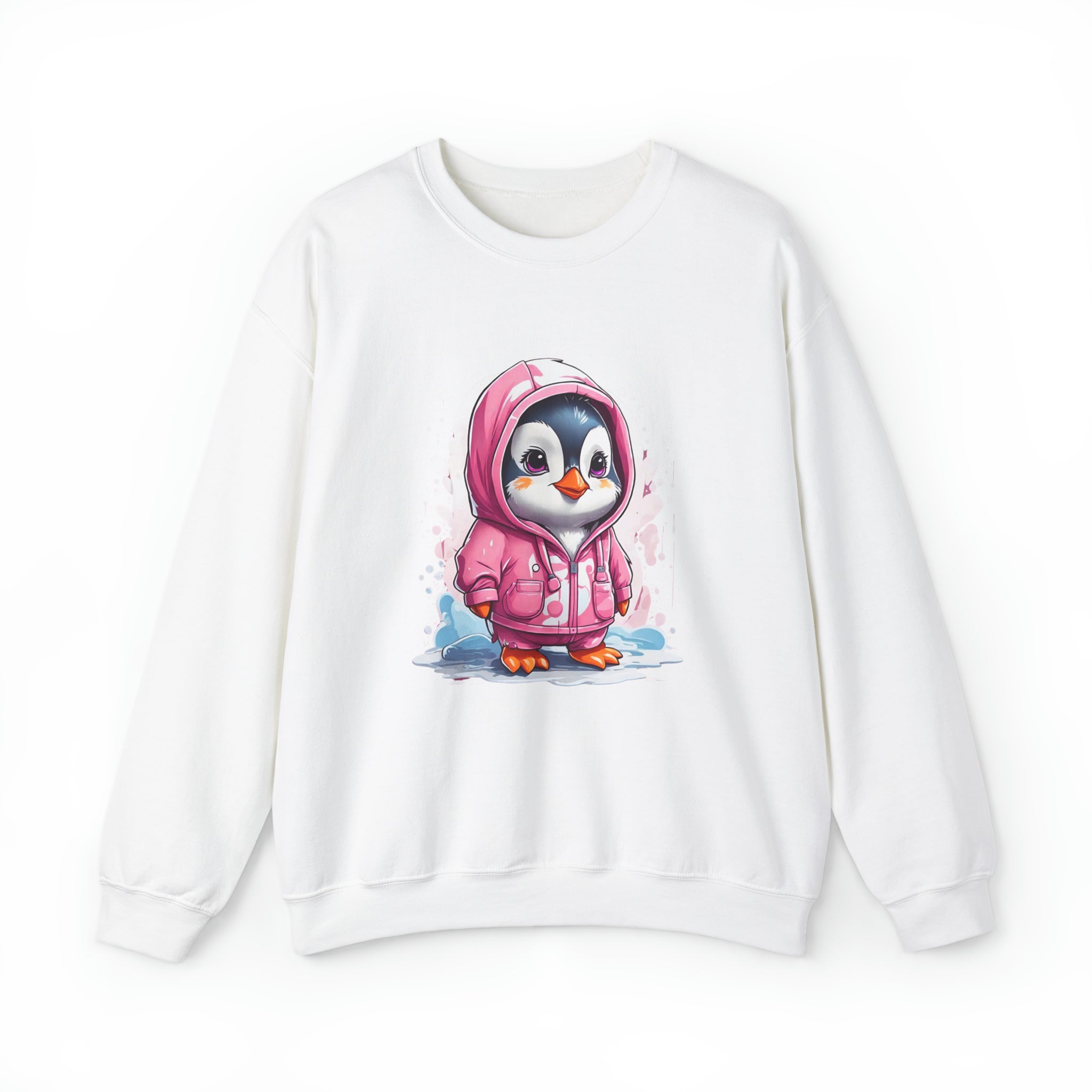 Penguin Unisex Heavy Blend™ Crewneck Sweatshirt - Wave Fusions