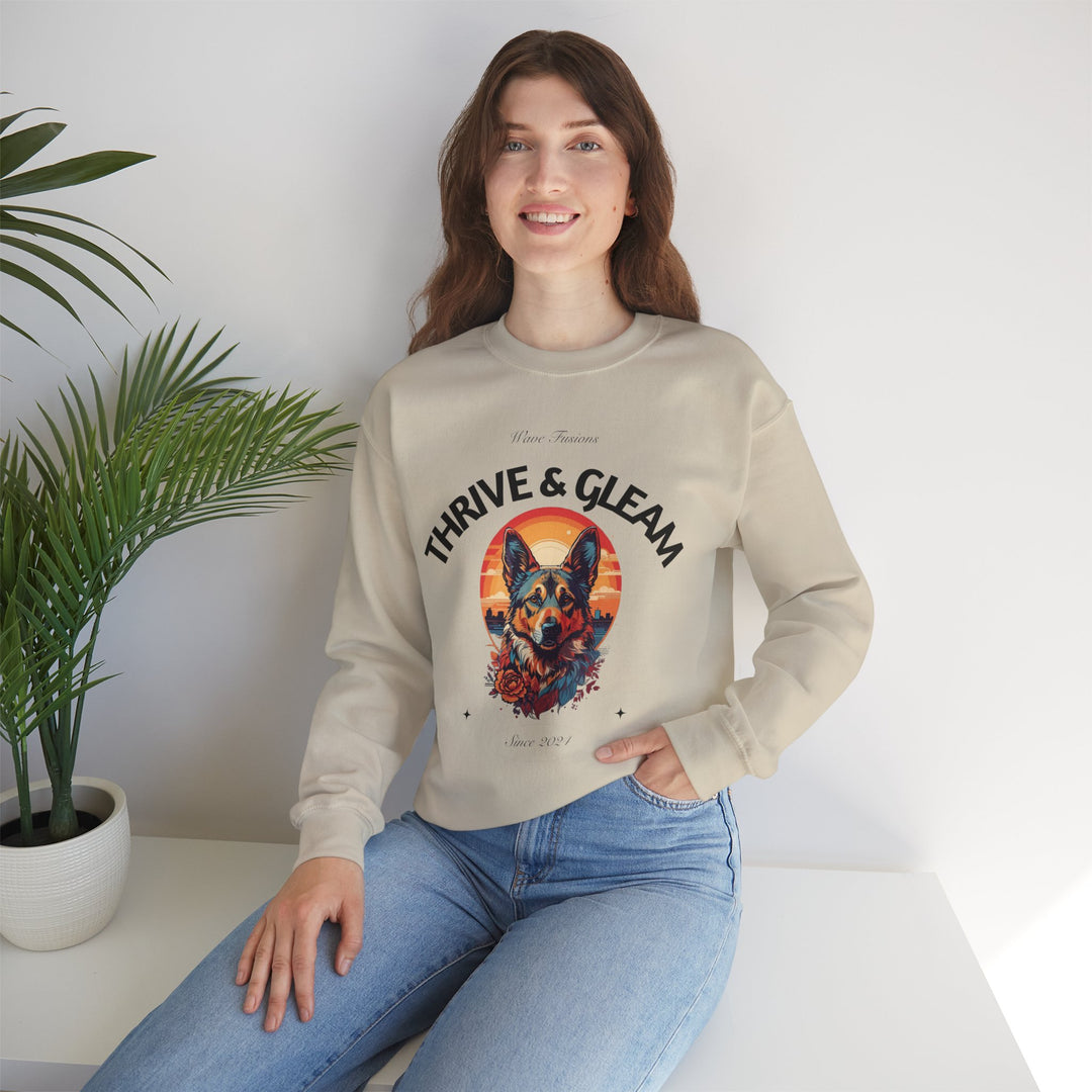 Urban Vista German Shepherd Dog Sweatshirt - Guardian of the City