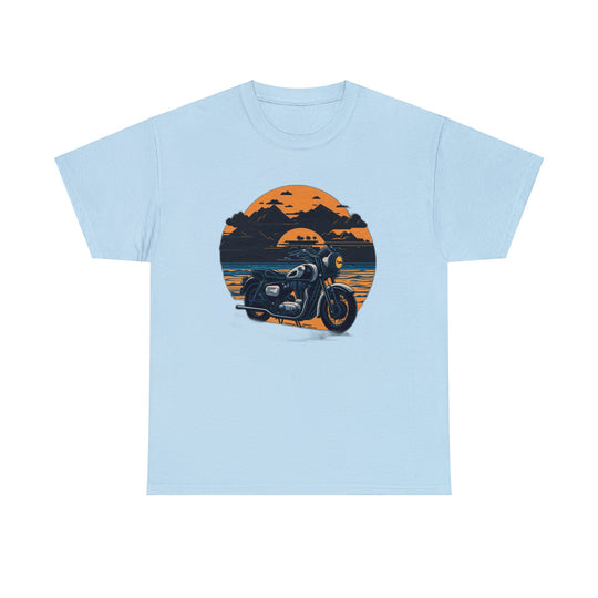 Vintage Bike Unisex Heavy Cotton Tee - Wave Fusions