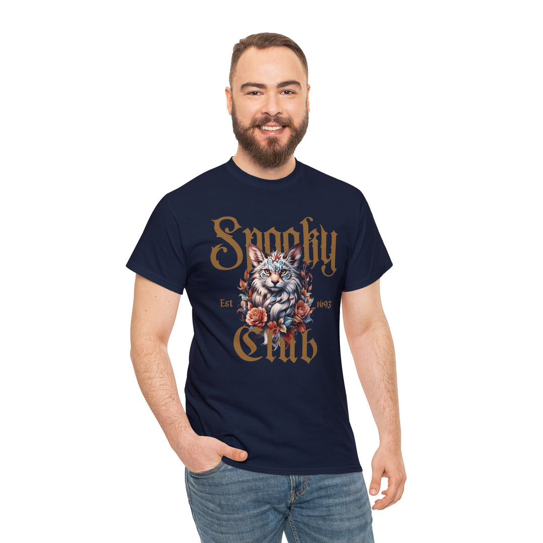 Spooky Club Floral Feline Cat T-Shirt - Spooky Club Charm