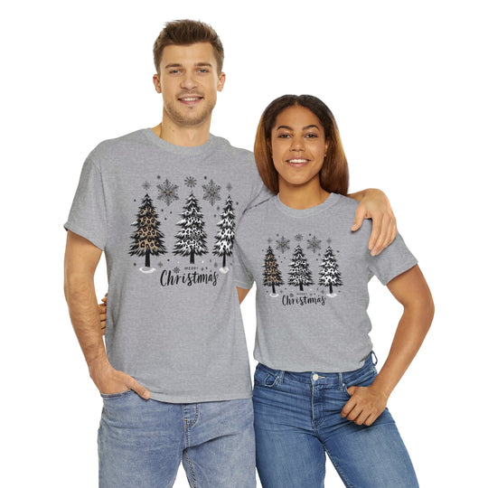 Snow Merry Christmas tree Unisex T Shirt - Wave Fusions