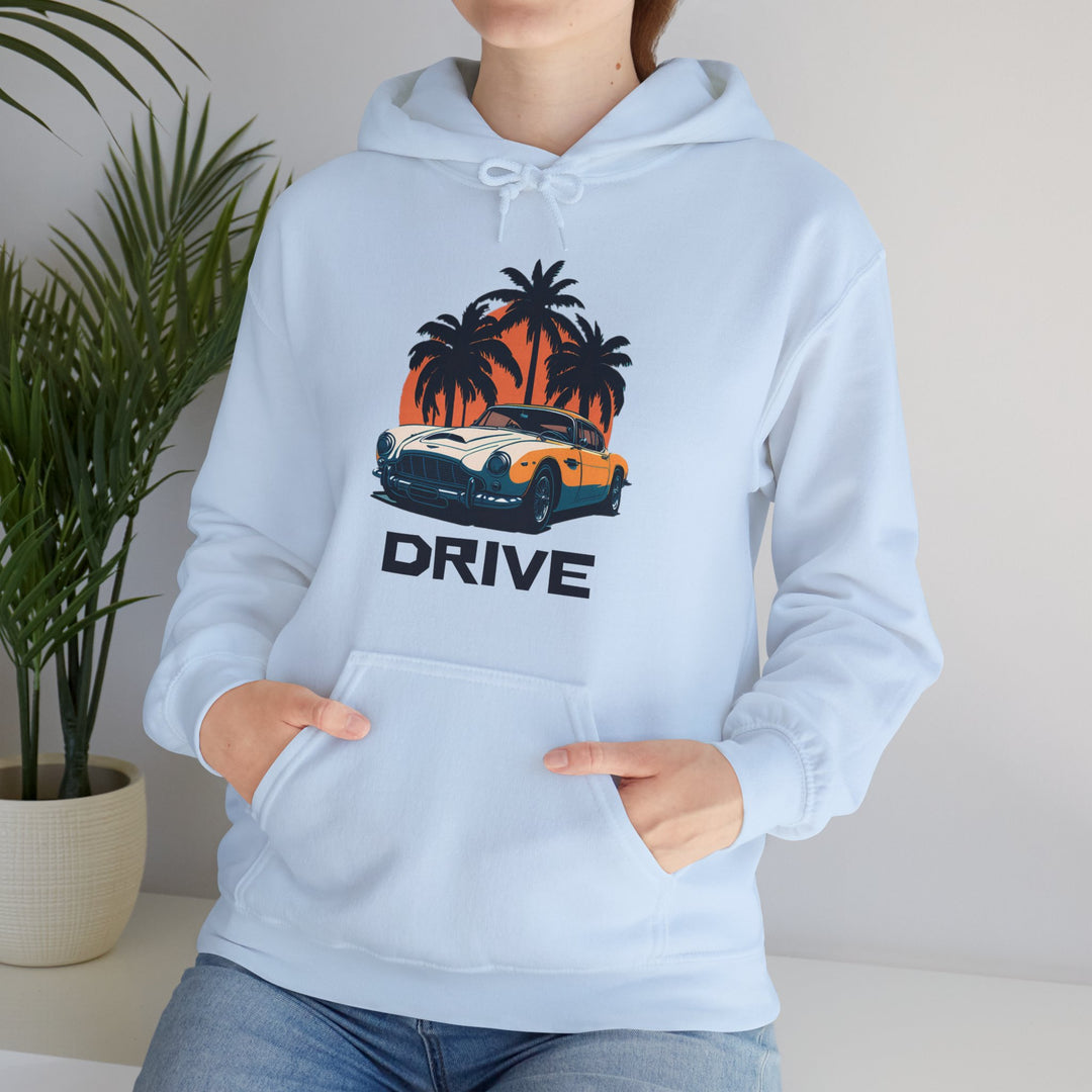 Drive in Paradise Classic Car Tropical Hoodie - Classic Sports Car Series