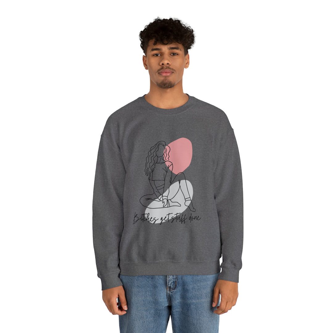 Line Art Unisex Heavy Blend™ Crewneck Sweatshirt - Wave Fusions