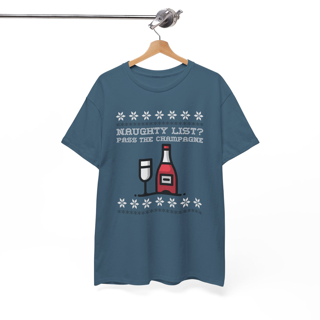 Naughty Champagne Holiday Tee