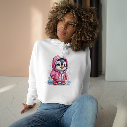 Penguin Crop Hoodie - Wave Fusions