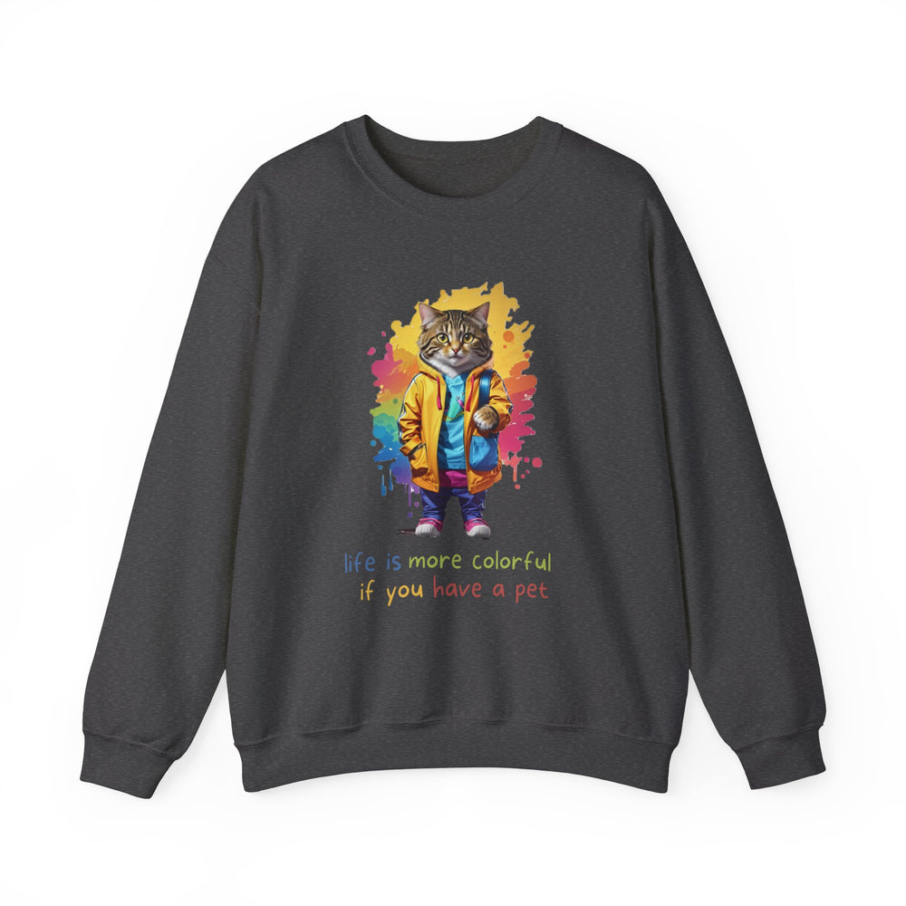 Life Is More Colorful If You Have A Pet Color Splash Cat Sweatshirt