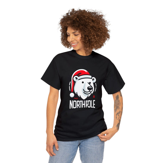 North Pole Bear Christmas Unisex T Shirt - Wave Fusions