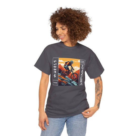 Two Wheels, Endless Adventure Unisex T Shirt - Wave Fusions