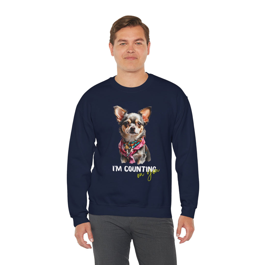 Stylish Sidekick Sweatshirt - I'M COUNTING ON YOU