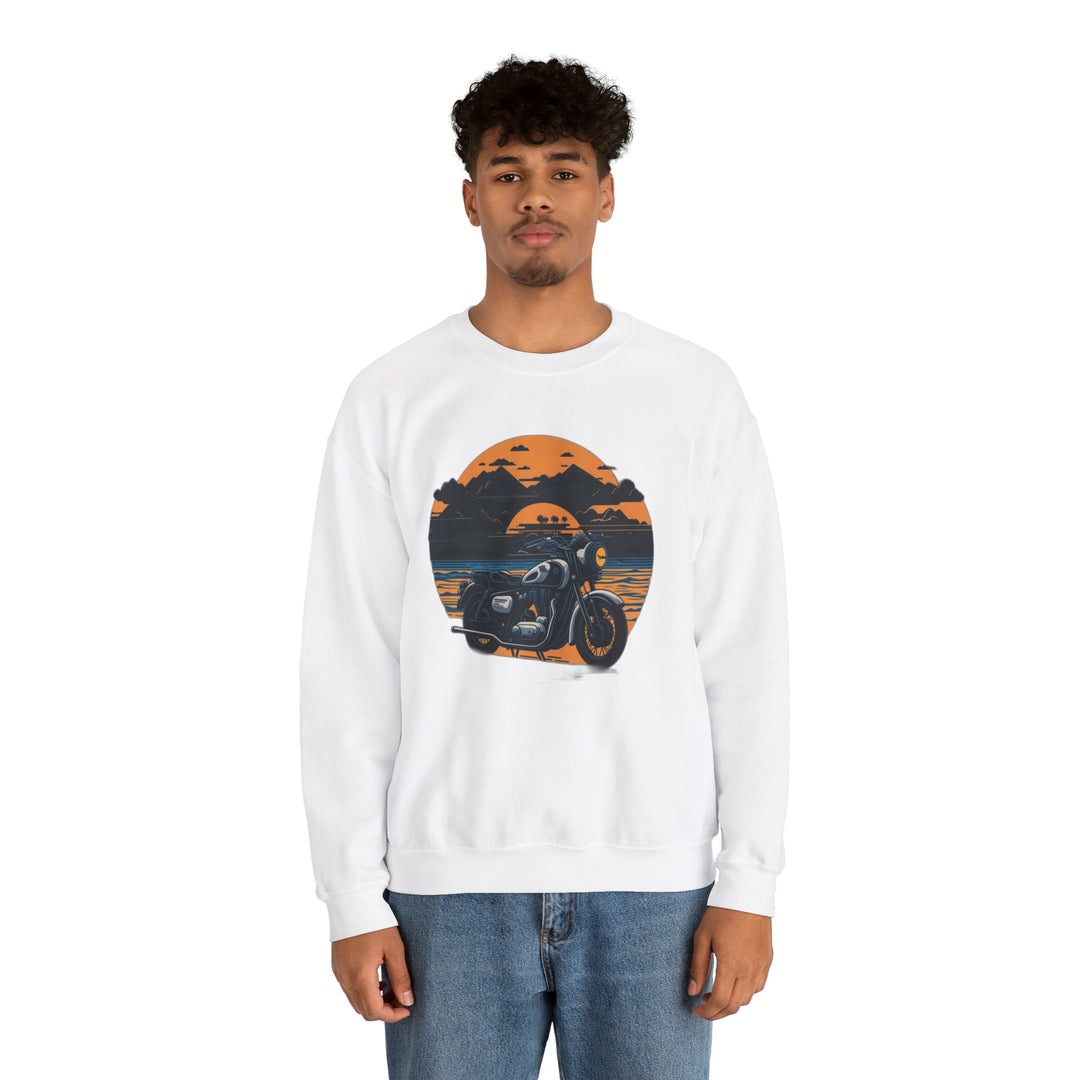 Vintage Bike Unisex Heavy Blend™ Crewneck Sweatshirt - Wave Fusions