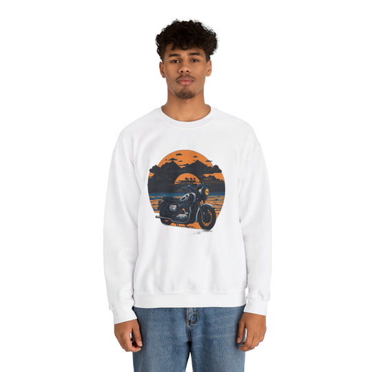 Vintage Bike Unisex Heavy Blend™ Crewneck Sweatshirt - Wave Fusions