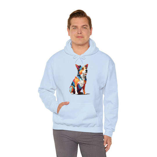 Sitting Dog Hooded Sweatshirt - Wave Fusions