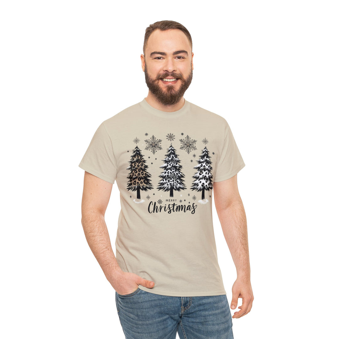 Snow Merry Christmas tree Unisex T Shirt - Wave Fusions