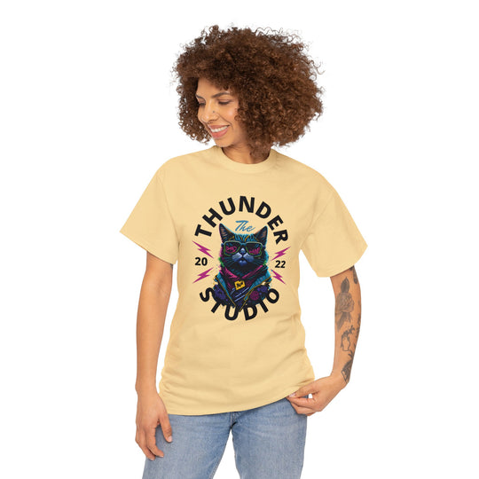 Thunder Studio Cat T-Shirt - DJ Cat Vibe