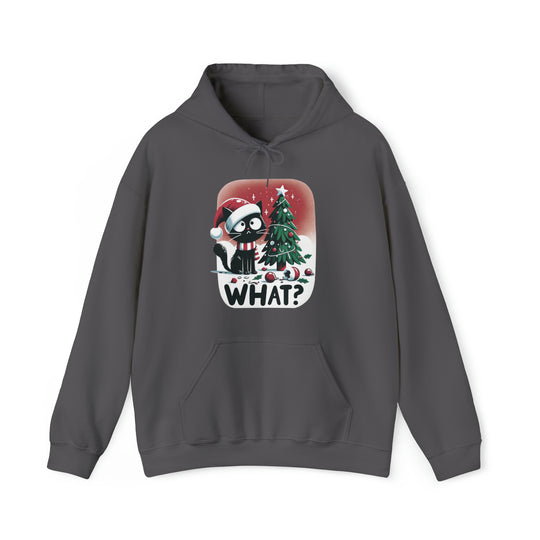 What? Cat Christmas Unisex Hoodie - Wave Fusions