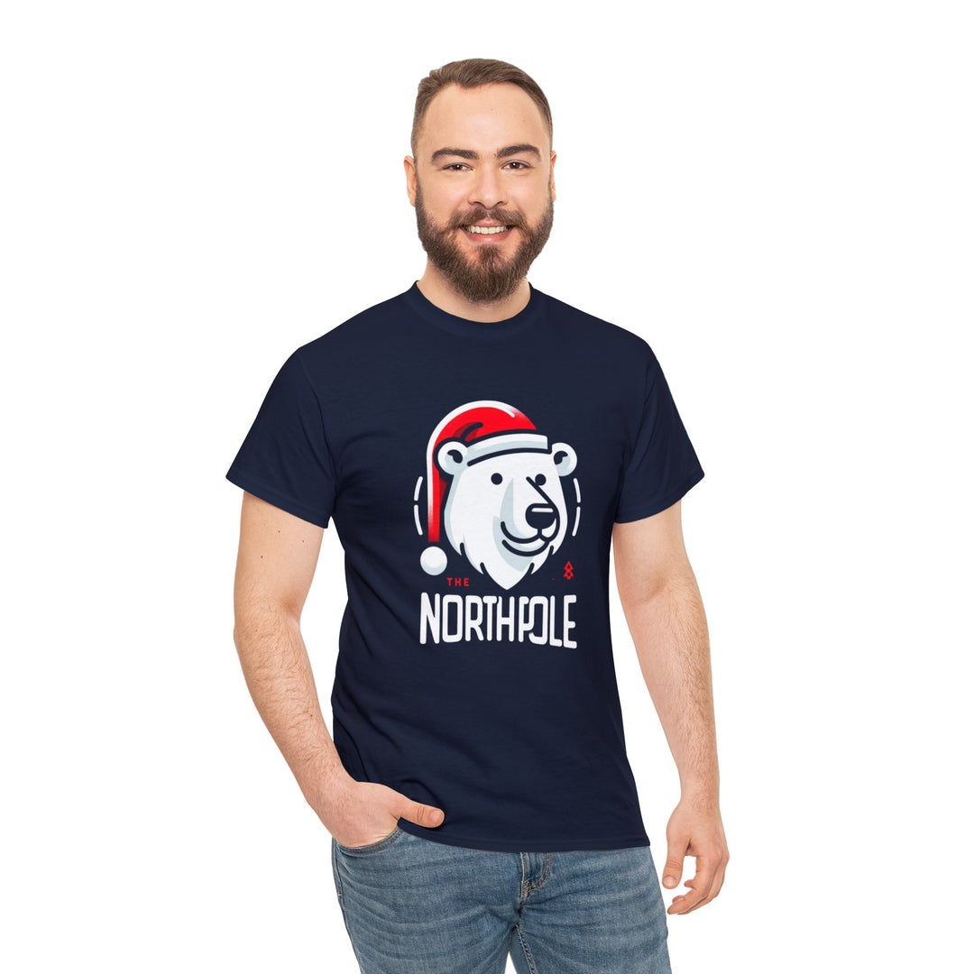 North Pole Bear Christmas Unisex T Shirt - Wave Fusions