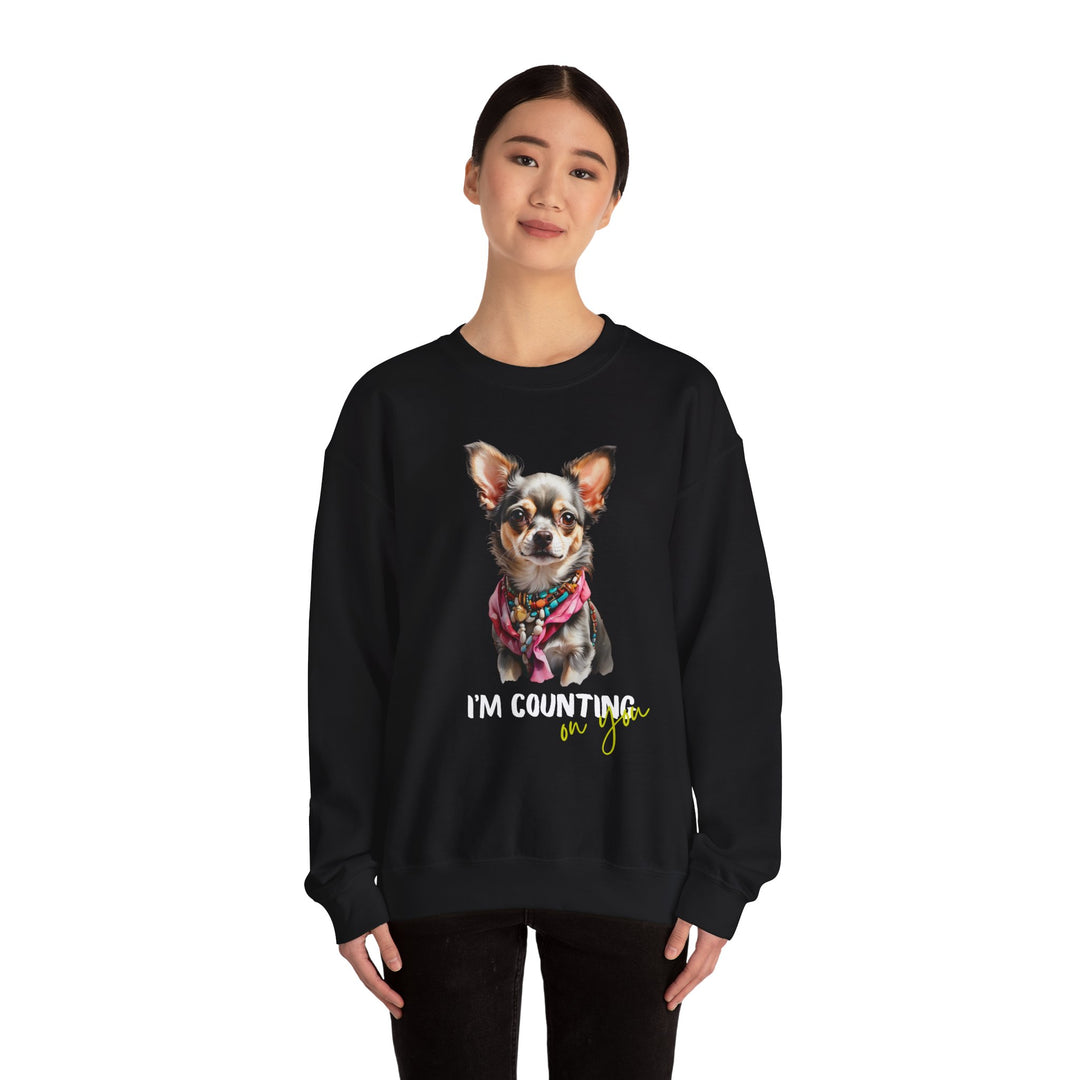 Stylish Sidekick Sweatshirt - I'M COUNTING ON YOU