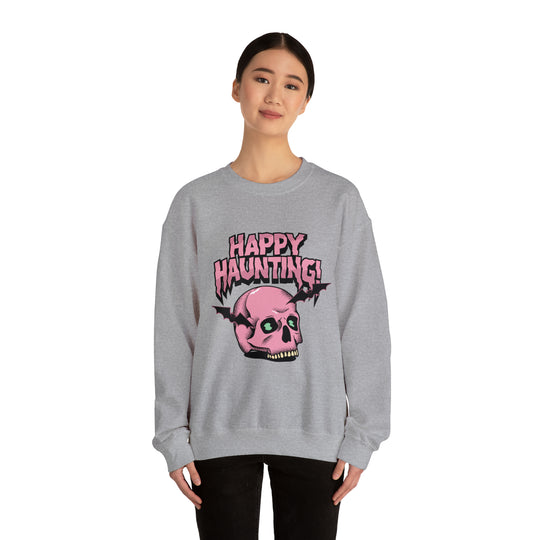 Happy Haunting Unisex Heavy Blend™ Crewneck Sweatshirt - Wave Fusions