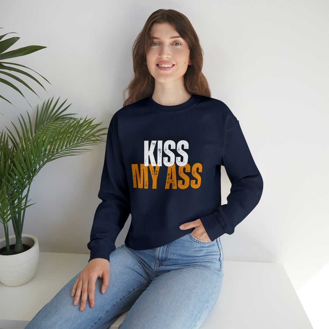 Kiss My Ass Unisex Heavy Blend™ Crewneck Sweatshirt - Wave Fusions