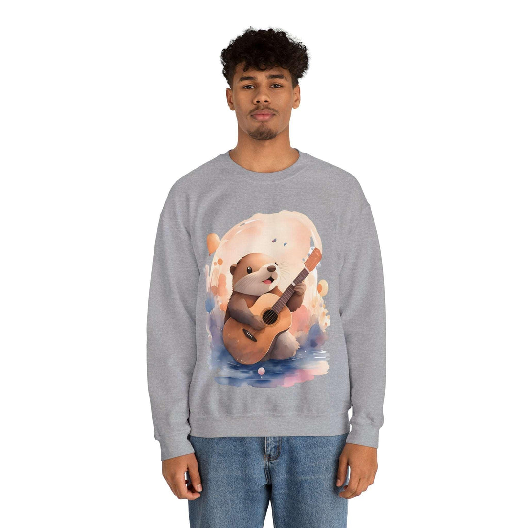 Hamster with Guitar Heavy Blend™ Crewneck Sweatshirt