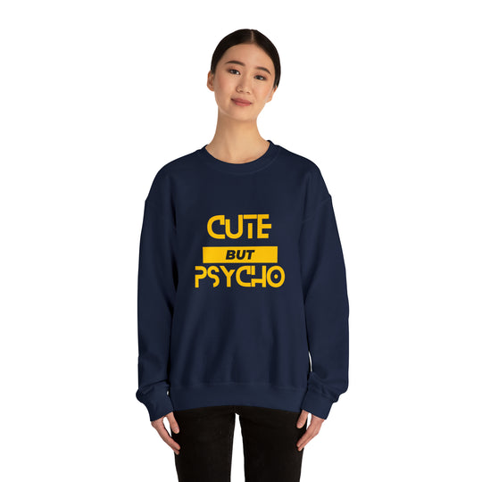 Cute But Psycho Unisex Heavy Blend™ Crewneck Sweatshirt - Wave Fusions